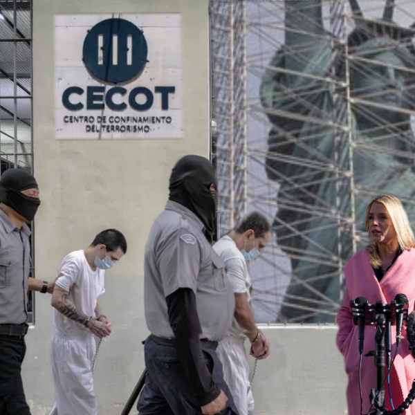 Trump Justice Department Deports Statue of Liberty to Notorious El Salvadorian Prison